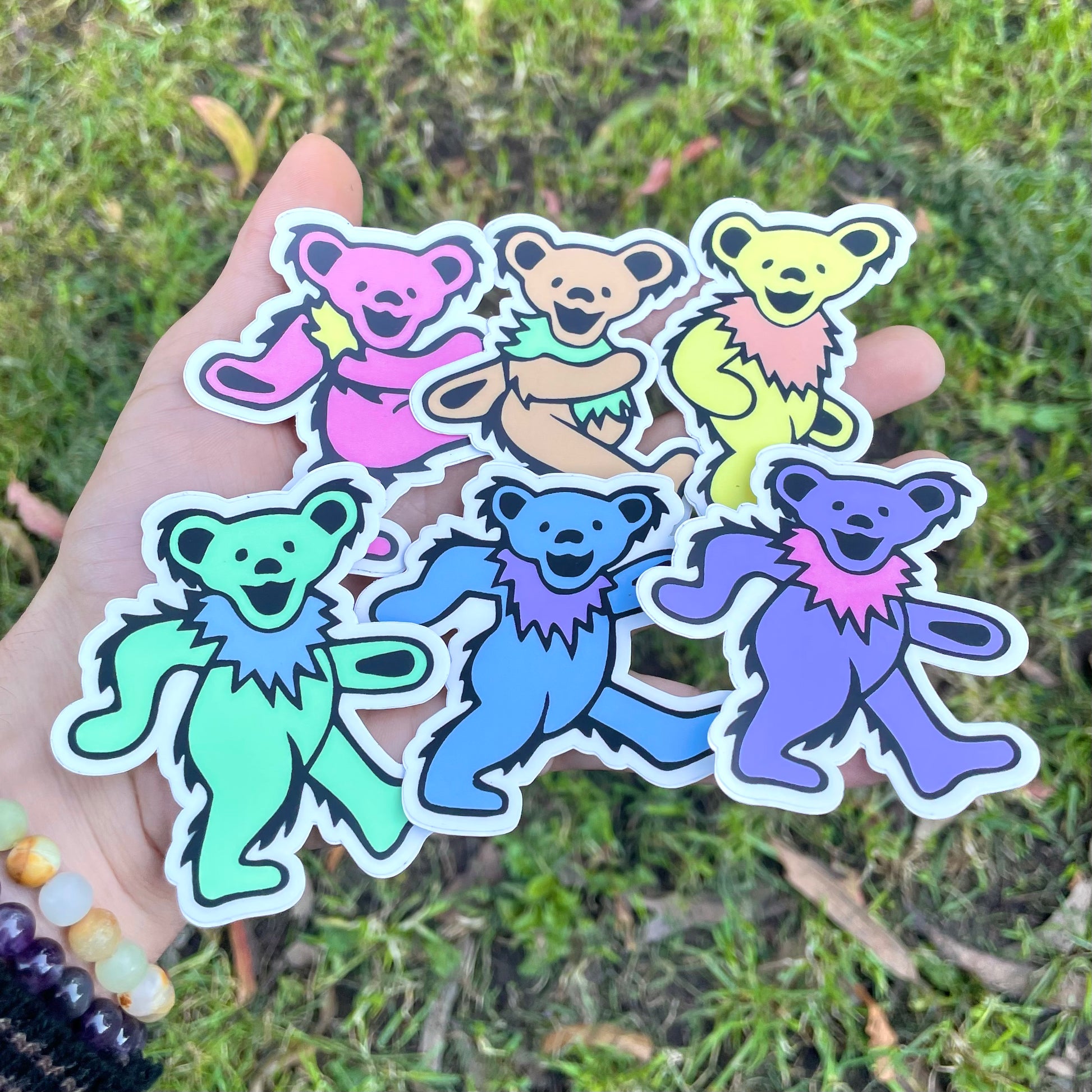 Dancing Bear 3” Sticker Pack – Grateful Wolf